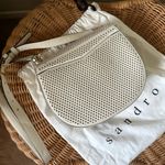 Sandro  White Gold Leather Perforated Peoria Crossbody Photo 2