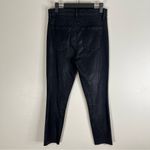 joe's jeans Joe’s Jeans The Charlie Black Coated High Rise Skinny Raw Edge Stretch Jeans Photo 4