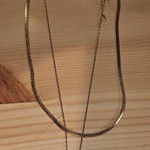 Madewell NWT  Two Piece Etched‎ Celestial Necklace Set 15.5 16.5 Photo 0