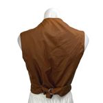 wilson's leather Wilsons Tan Brown 100% Leather Sleeveless Cowgirl Button Up Vest Jacket Size M Photo 1