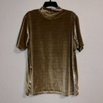 Vintage 80s Gold Velvet turtleneck shortsleeved top Size XL Photo 2