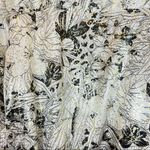 Vintage Jacket Coat Sparkle Floral Black White Bingo Night Grandma Vegas Gold Size XL Photo 7