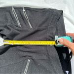 Athleta Ponte black knit Twill moto pants leggings zip pockets sz 0 Photo 8