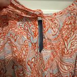 Cupcakes & Cashmere Orange and White Paisley Romper Size Small Photo 4