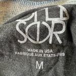 Chaser Charcoal Gray Floral Skull Bull Bison Long Sleeve Cowl Back Medium Photo 5