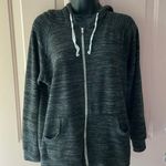 Caslon  Gray Zipper Up Hooded Sweatshirt- Size Small Photo 0