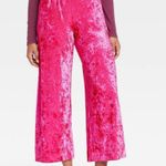 A New Day Pink Velvet Wide Leg Pants Photo 0