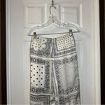 fab'rik Fab’rik White/Black Boho Print Lightweight Wide Leg Pants size Small Photo 8