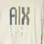 Armani Exchange AX Size Small White Multi Color Sequin Zip Back Sweatshirt Photo 1