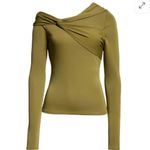 Cinq A Sept Olive Green Zaya Workcore Feminine Whimsical Long Sleeve Size Small Photo 6