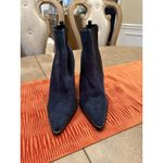 Miss Lola Women's Teal Stretch Faux Suede Pointed Toe Boots/Heels, Size 9 Blue Photo 1