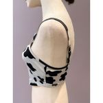 SheIn Women's M Black Cow Print Bandana Crop Tank Top Photo 1