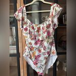 Ralph Lauren  plus size off shoulder ruffle one piece swimsuit floral tropical Photo 5