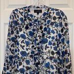 Saloni Tilly Floral Silk Mini Dress in Forget Me Knot Size 2 Blue Photo 7