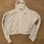 Nike zip up light grey sweatshirt Photo 0