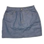 Tinseltown High Rise Metallic Shimmer A-Line Casual Mini Denim Skirt Photo 0