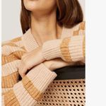 Saunders Collective RTR chunky striped sparkle neutral sweater size small Photo 13