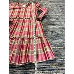 J.Crew  NWT Plaid Mini Dress Ruffle Trim Sweet Briar Marine Salt Pink size 10 Photo 10