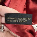 Vintage Large Leather Trench Coat Red Buttery Soft Supple G Photo 10