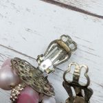 Vintage Clip On Earrings Shades of Pink Cluster Just Over 7/8" Photo 8