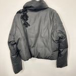 Guess  Y2K Black Puffer Jacket Floral Embroidered‎ Whimsigoth 90s Streetwear XL Photo 1