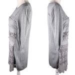 Sundance  Lovely Day Sweater Dress Medium Gray Lace Crochet Photo 3