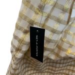 Rebecca Vallance NWT Almeria One‑Shoulder Mini Dress Ivory Checked Silk Blend XS Gold Size 14 Photo 11