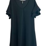 Massini  Double Flutter Sleeve Black Dress Women’s XL Photo 0