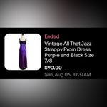 All that jazz Vintage Strappy Prom Dress Purple Size 7/8 Photo 1
