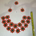 Handcrafted Floral Beaded Jewelry Set Photo 4