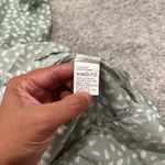 SheIn Olive and White Abstract Print Blouse Photo 7