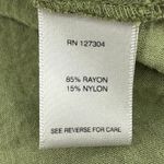 John Mark  Olive Green Textured Button Front Shirt Tunic Top Size Small Roll Tab Photo 8