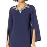 Lilly Pulitzer NWT  Anastasia Stretch‎ Dress Size 00 True Navy Beaded Embellished Photo 0