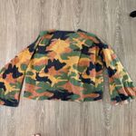 Madewell Cottontail Camo Wide-Sleeve Sweater Merino Wool Cropped Sweater | XL Photo 4