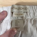 Cynthia Rowley 100% Linen Elastic Waist Capris with Tassels- sz L Photo 2