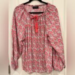 Lane Bryant Floral Peasant Blouse 14 Party Boho Chic Coastal Granddaughter Style Photo 3