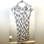 Free People India Gauze Marina Cream Blue Hi-Low Embroidered Dress Size Small Photo 5