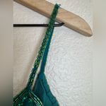 Laurence Kazar Vintage Emerald Green Sequin Beaded Silk Mini Dress Medium 80’s Photo 14