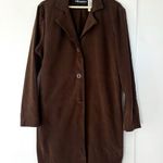Vintage Sag Harbor Dress Brown Blazer Jacket‎ Coat Faux Suede Size 10 Photo 0