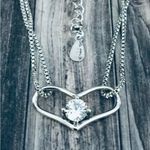 Zirconia Heart Bracelet Silver Photo 1