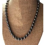 Vintage Roman Necklace Dark Gray Faux Pearls Knotted Between Adjustable 19" Photo 0