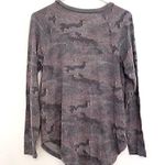 American Eagle  Soft & Sexy Plush Gray Pink Camo Camouflage Long Sleeve Tee Top Photo 9
