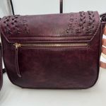 Madison West  Faux Wine Leather Woven Flap Crossbody Bag Photo 4