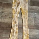 Wild Fable Women's High-Rise Waffle Flare Pants Brown Tie Dye Photo 4