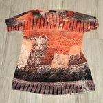 Boho Sweater Linen Blend Brown Size M Photo 1