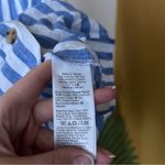 J.Crew Striped Linen Cotton Button-front Shell Tank Top Blue White NWT Size XS Photo 5