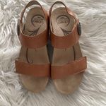 ABEO BIO SYSTEM Tan Leather Sandals with Cork Wedge size 6N BNWOT Photo 2