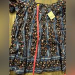 Free People NWT  Vintage Lover Cotton Blouse in Dutch Blue Combo Size S Msrp $128 Photo 4