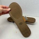 Steve Madden Madden Girl Slip On Silver Studded Vinyl Slides Womens 9 Beach Sandal Flats Photo 3