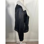 Dylan   Los Angeles Womens Black Collared Faux Suede  Biker Jacket Size Small Photo 1
